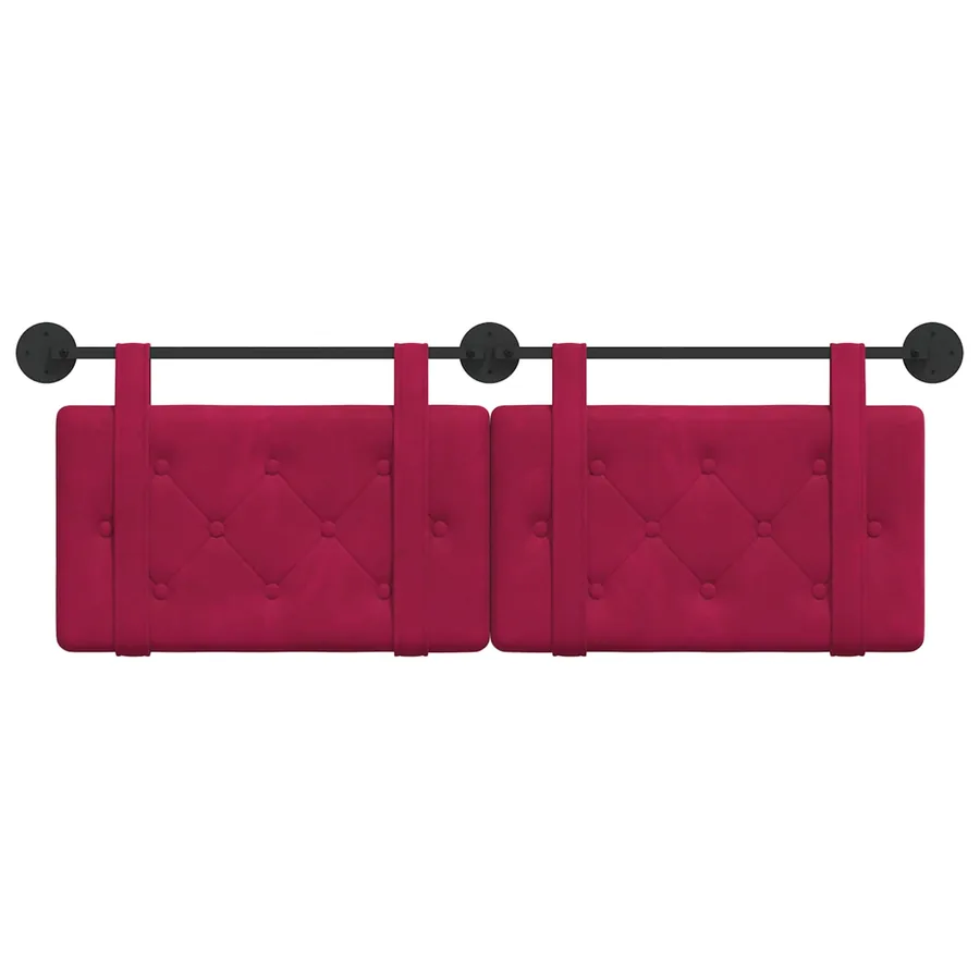 Tête de lit suspendue Bordeaux Velours - 5