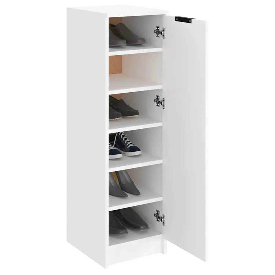 Armoire à chaussures Blanc 30x35x100 cm Bois d'ingénierie - 4
