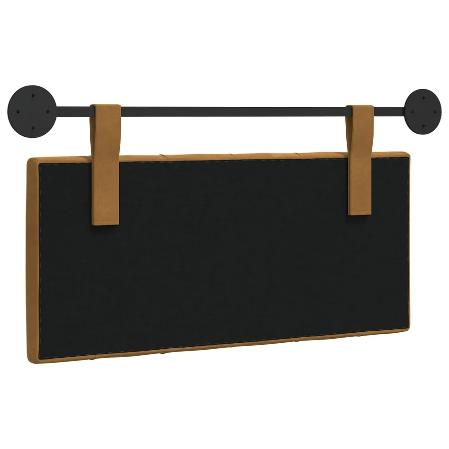 Tête de lit suspendue Avec lumière LED Marron Velours - 7