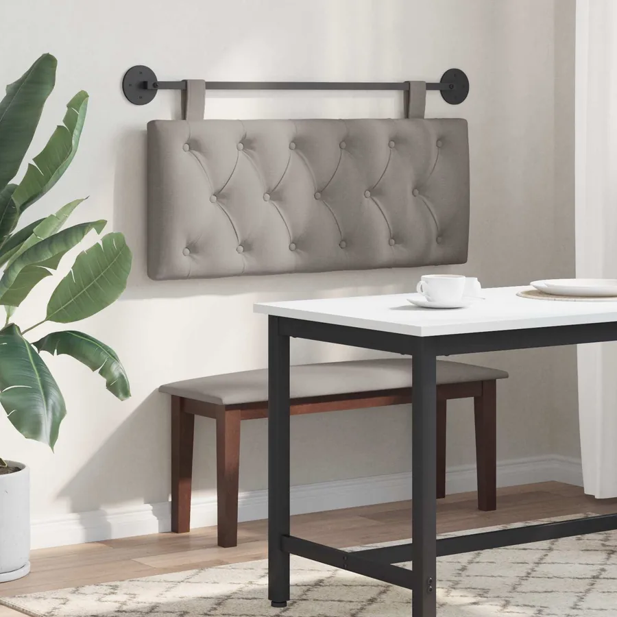 Tête de lit suspendue Taupe Tissu - 4
