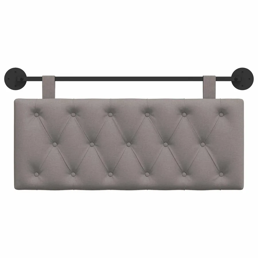 Tête de lit suspendue Taupe Tissu - 5