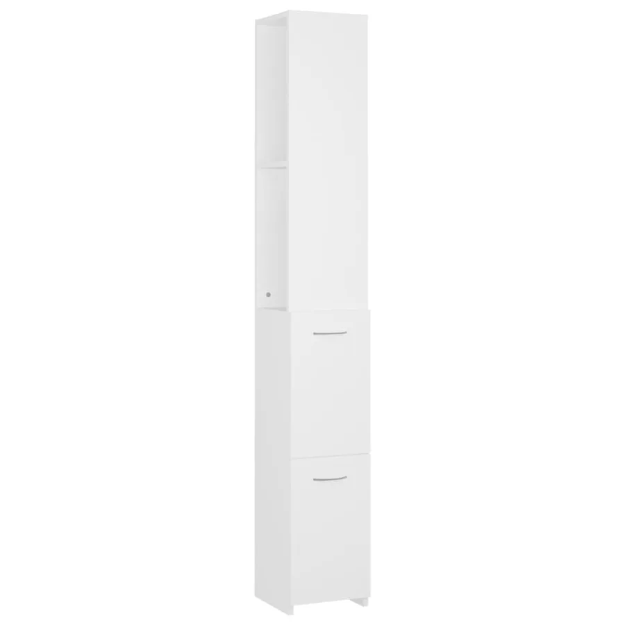 Bathroom cabinet white 25x26.5x170 cm engineered wood - 2