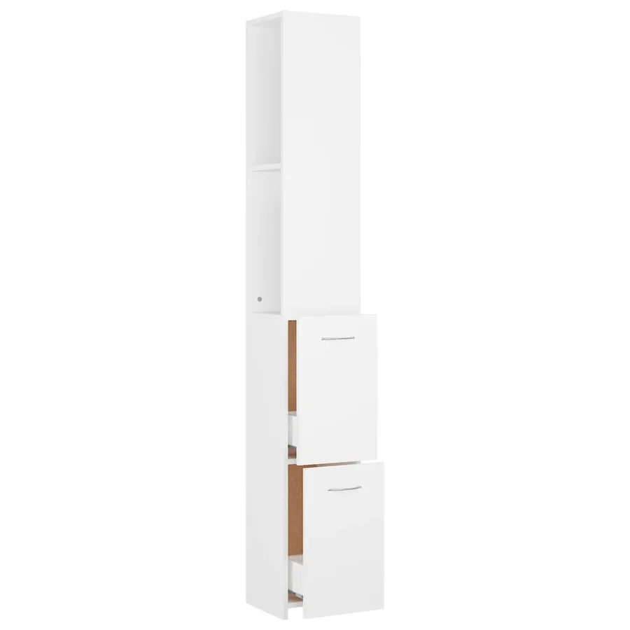 Bathroom cabinet white 25x26.5x170 cm engineered wood - 6