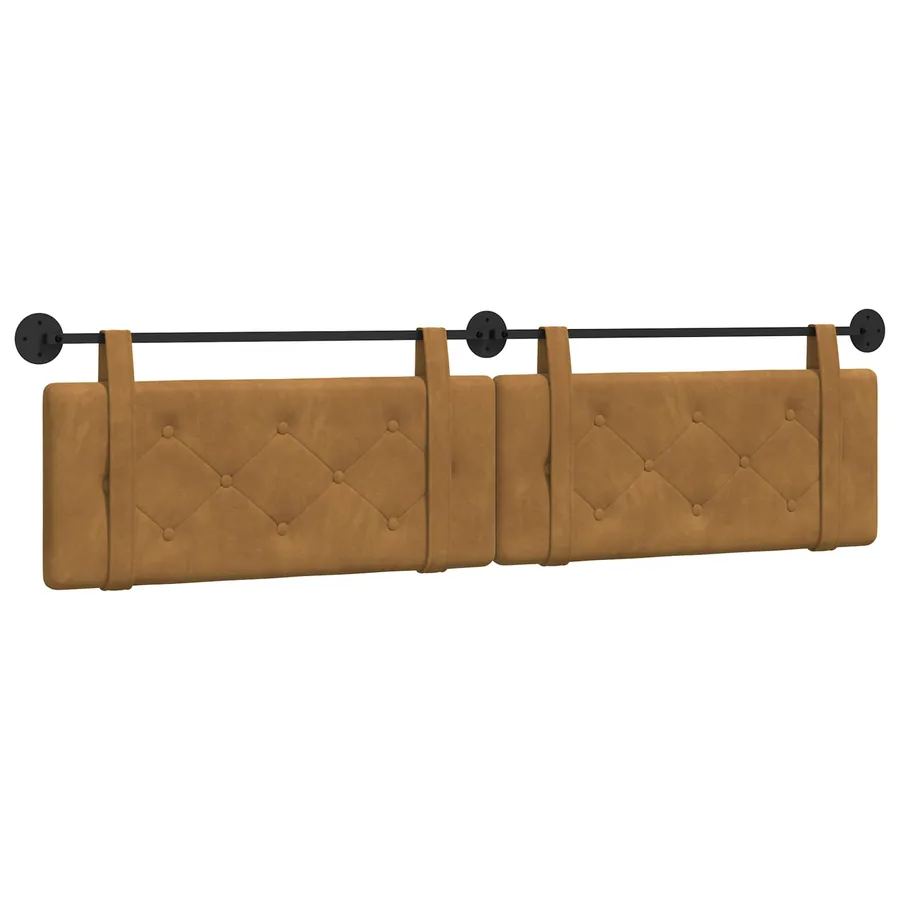 Tête de lit suspendue Marron Velours - 2