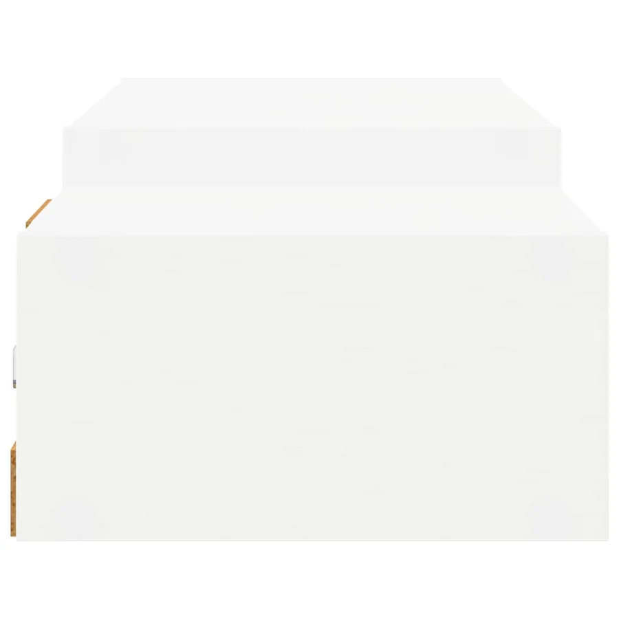 Meuble TV mural Montage mural Blanc 140 x 28 x 21 cm - 6