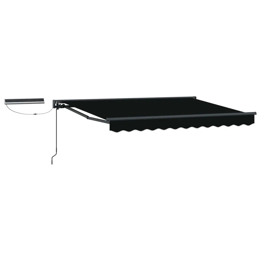 Auvent rétractable électrique Noir et anthracite 3 x 2,5 m - 2