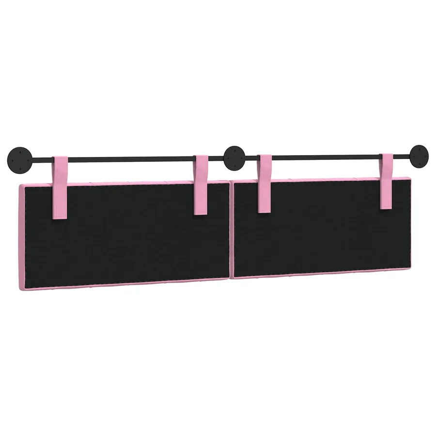 Tête de lit suspendue Rose Tissu - 7