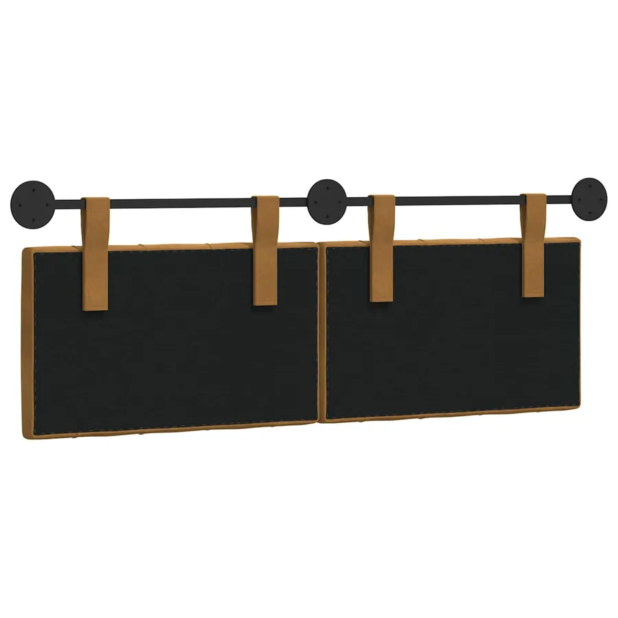 Tête de lit suspendue Avec lumière LED Marron Velours - 7
