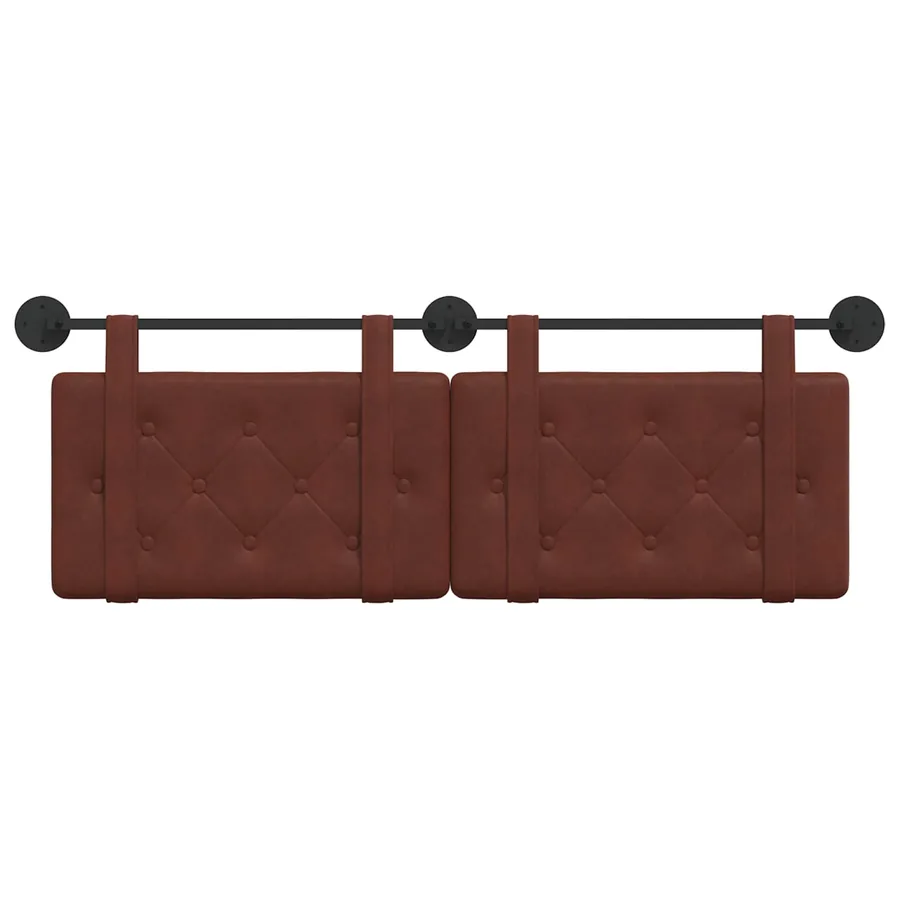 Tête de lit suspendue Brun Brillant PU antique - 5