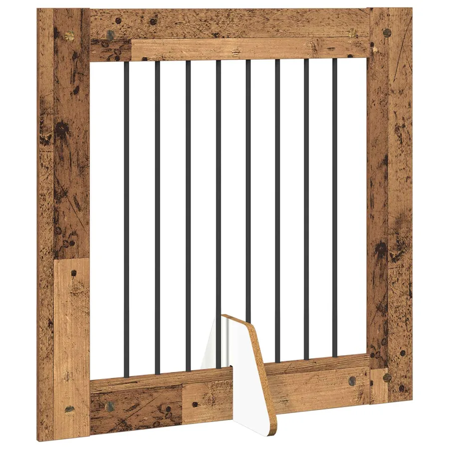 Porte de chien pliable avec supports 2 pcs Bois ancien 160,5 cm - 4