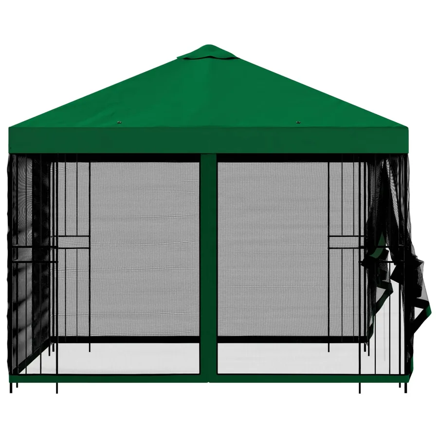 Abri de jardin avec parois 3 x 3 m Vert Polyester et Acier - 6