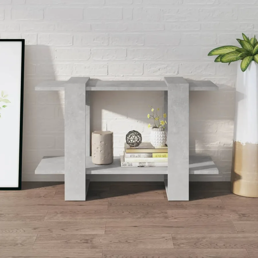 Bibliothèque/Séparateur de pièce Gris béton 80x30x51 cm - 3