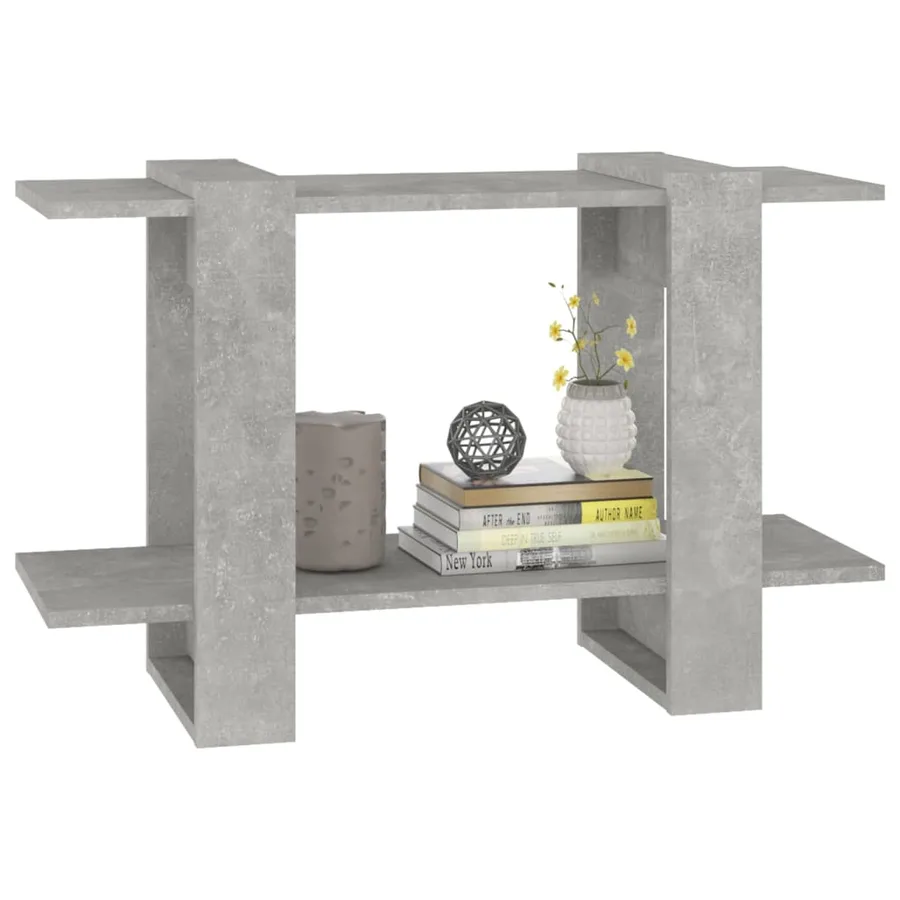 Bibliothèque/Séparateur de pièce Gris béton 80x30x51 cm - 4