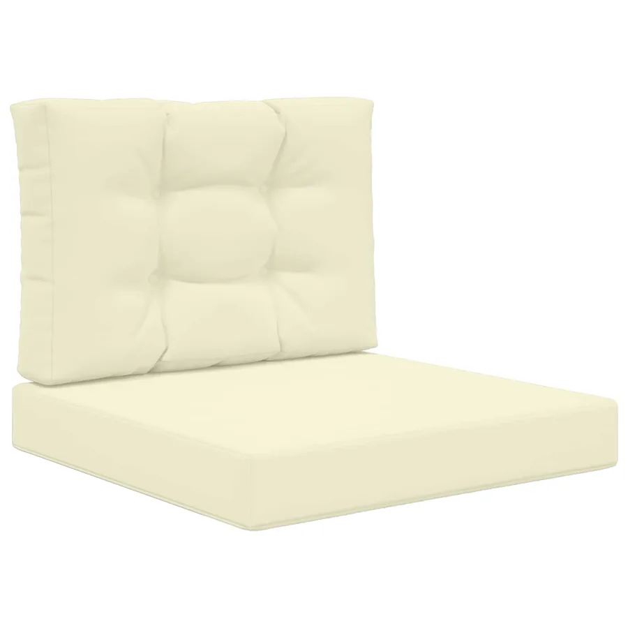 Coussin de canapé d'extérieur 2 pcs Crème Polyester - 2
