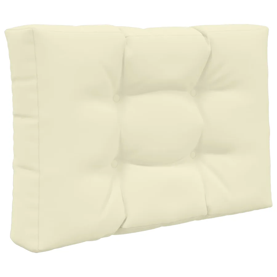 Coussin de canapé d'extérieur 2 pcs Crème Polyester - 5
