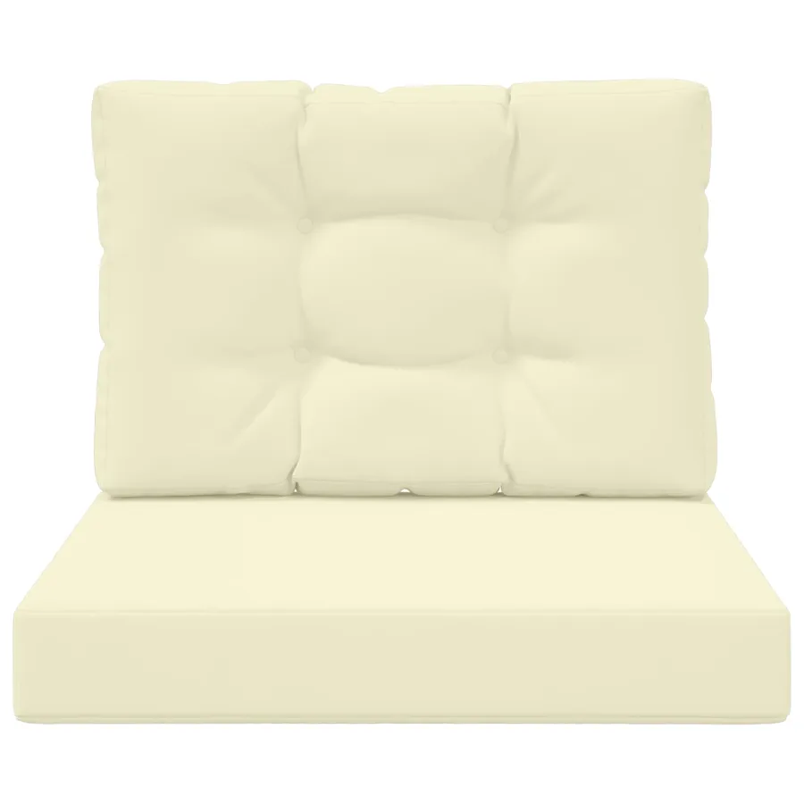 Coussin de canapé d'extérieur 2 pcs Crème Polyester - 6