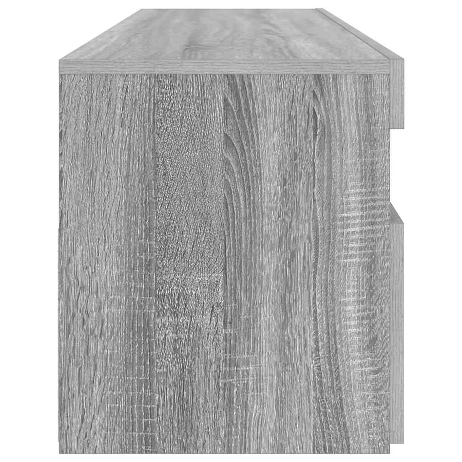 TV cabinet with LED lights Grey sonoma 90x35x40 cm - 9