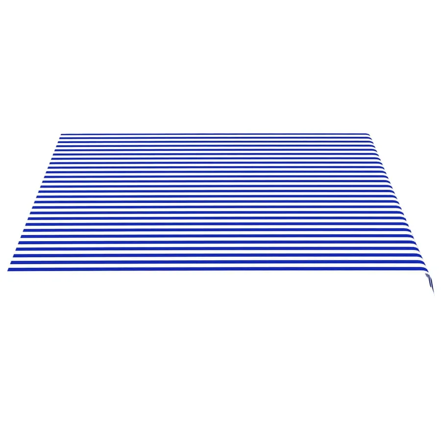 Tissu de remplacement pour auvent bleu et blanc 4x3,5 m polyester - 4