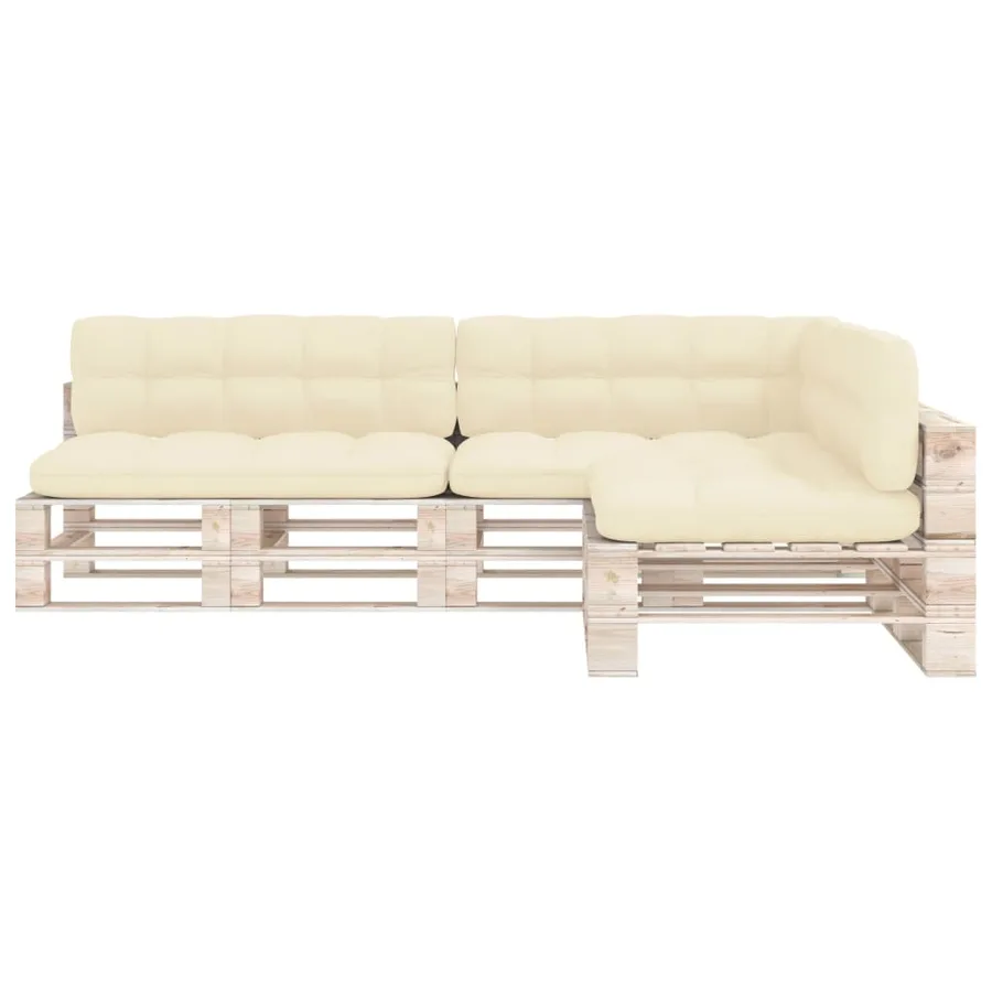 Coussins de canapé palette lot de 7 Crème - 3