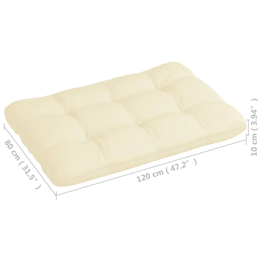 Coussins de canapé palette lot de 7 Crème - 8