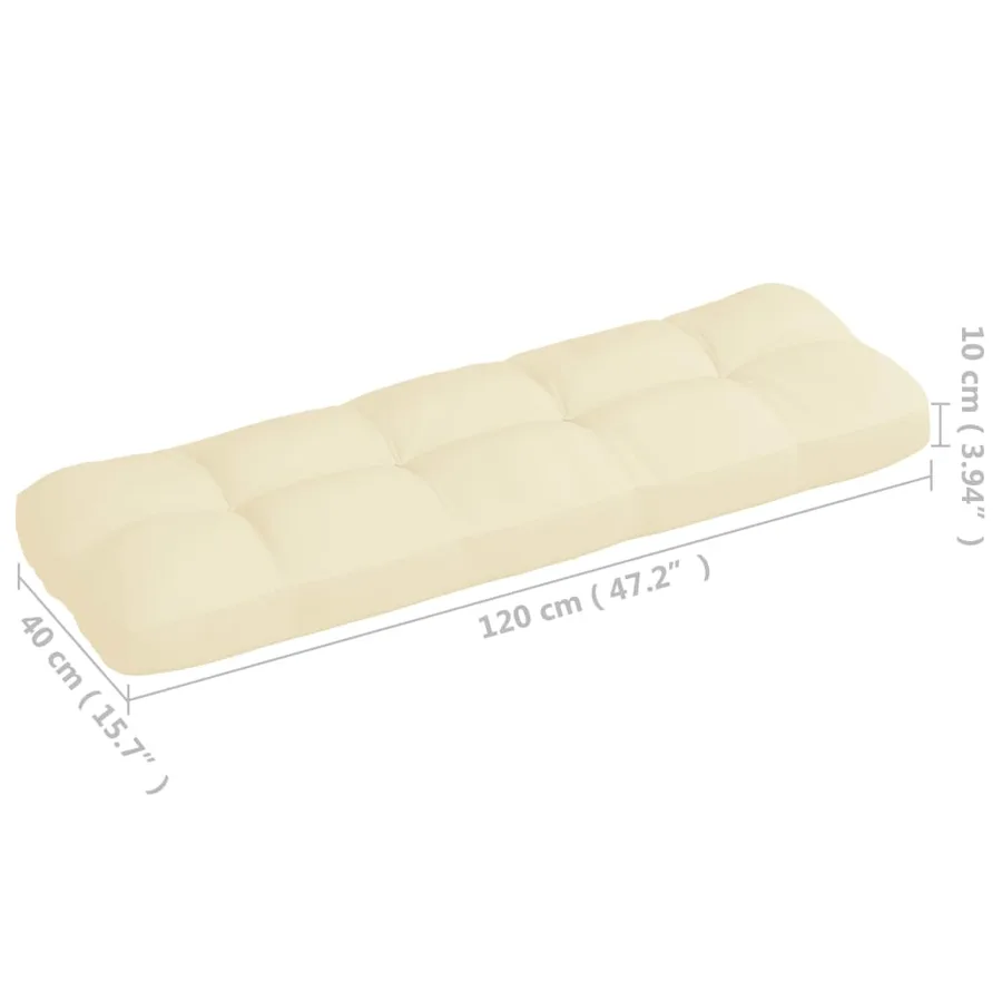 Coussins de canapé palette lot de 7 Crème - 9