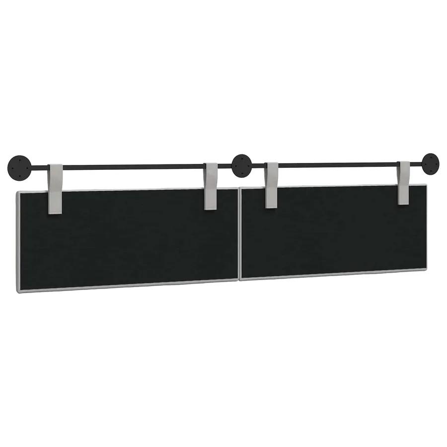 Tête de lit suspendue Gris nuage Tissu - 7