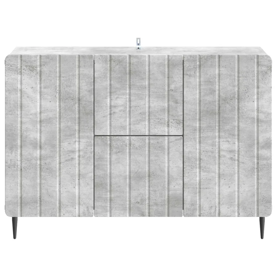 Buffet Gris béton 89 x 34,5 x 62 cm Bois d'ingénierie - 6