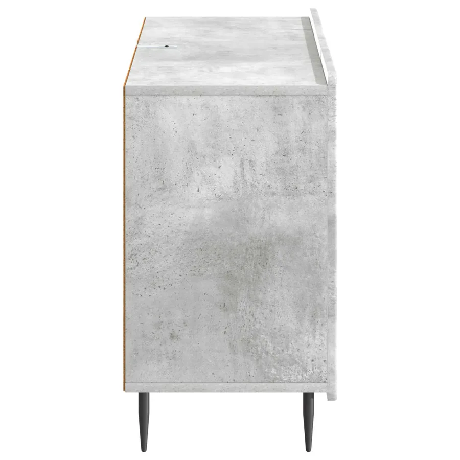 Buffet Gris béton 89 x 34,5 x 62 cm Bois d'ingénierie - 7
