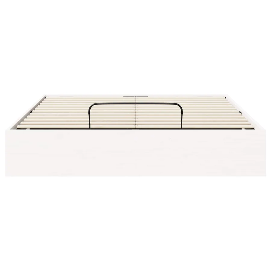 Cadre de lit ottoman avec rangement Blanc 150 x 200 cm - 6