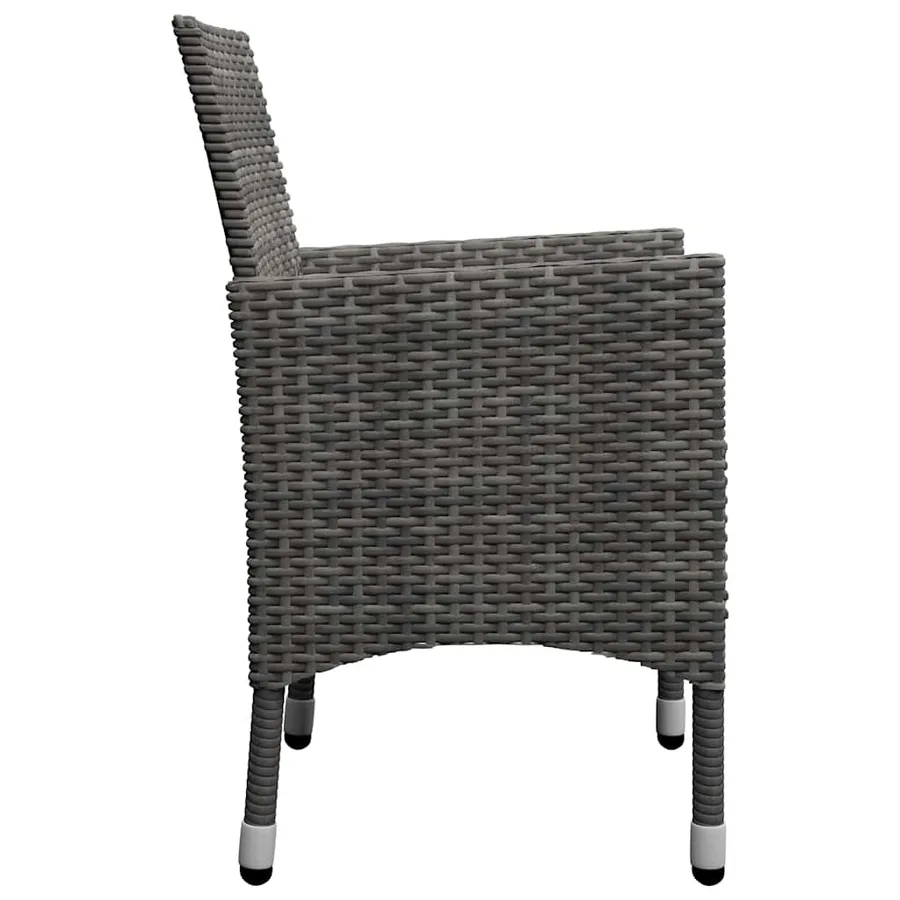 Ensemble à manger de jardin 7 pcs Gris - 8