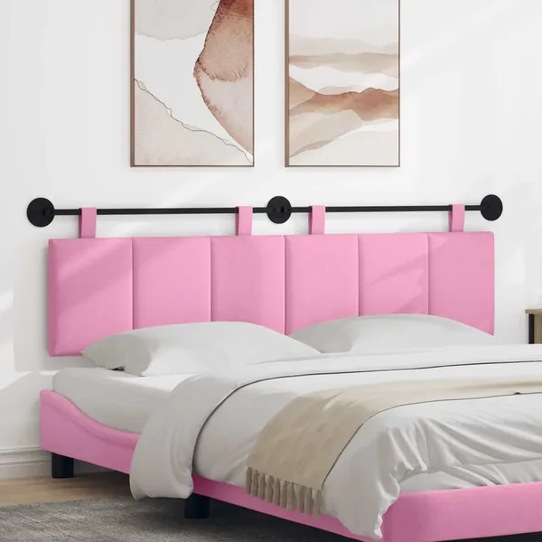 Tête de lit suspendue Rose tissu