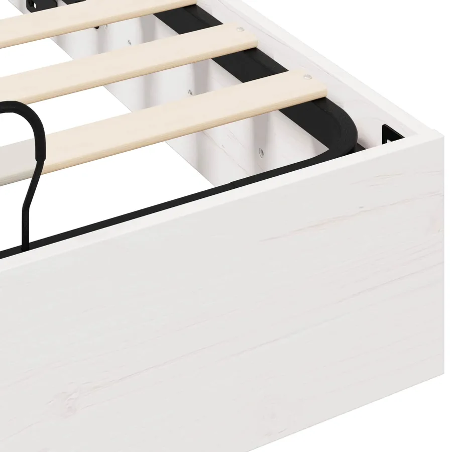 Cadre de lit ottoman avec rangement Blanc 135 x 190 cm - 9