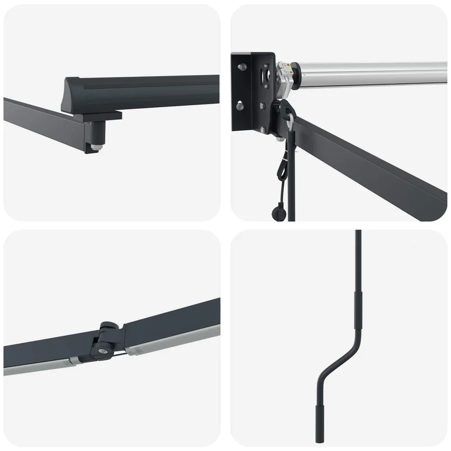Cadre de store rétractable électrique Anthracite 3 x 2,5 m - 6