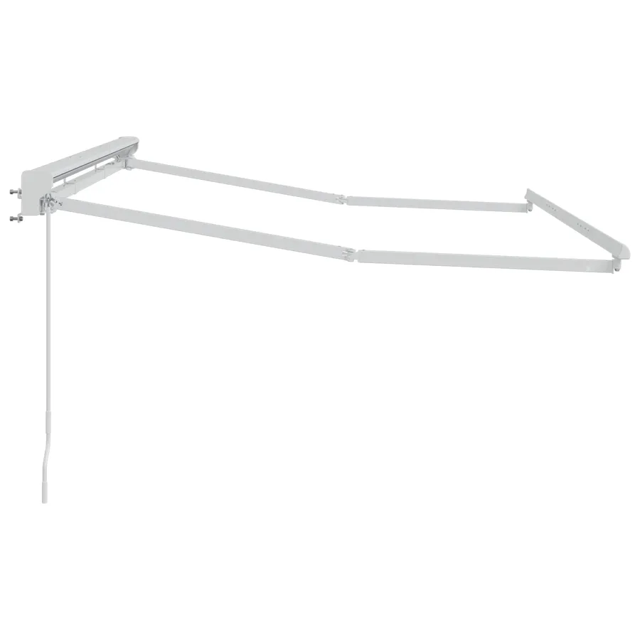 Cadre de auvent manuel Réglable Blanc 3 x 2,5 m Acier - 4