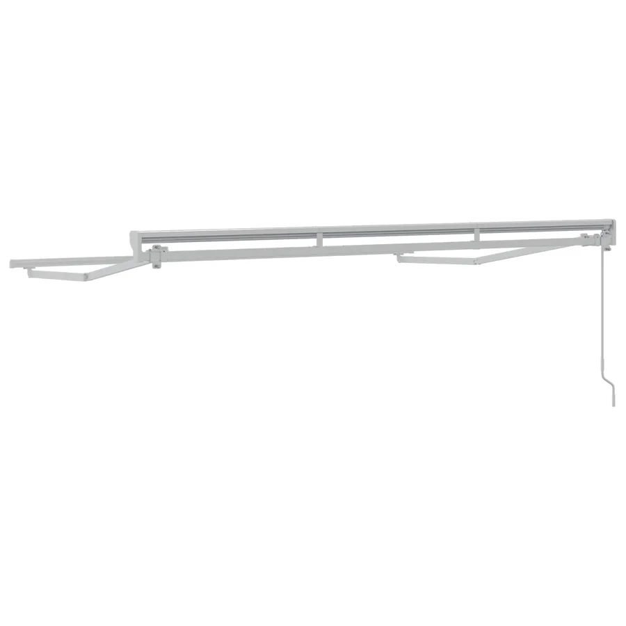 Cadre de auvent manuel Réglable Blanc 3 x 2,5 m Acier - 5