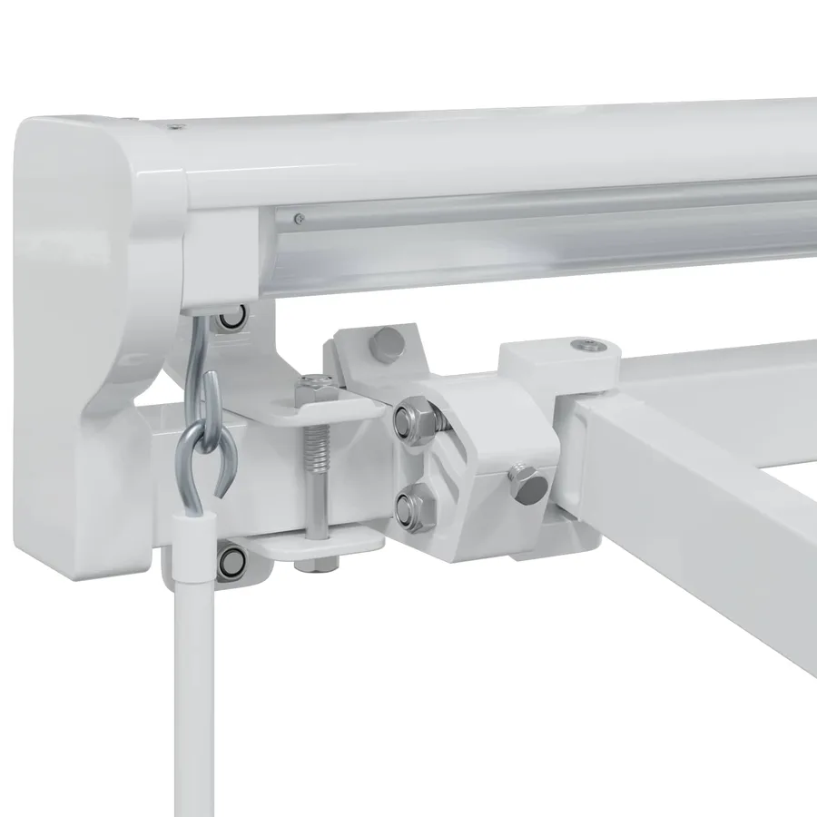 Cadre de auvent manuel Réglable Blanc 3 x 2,5 m Acier - 7