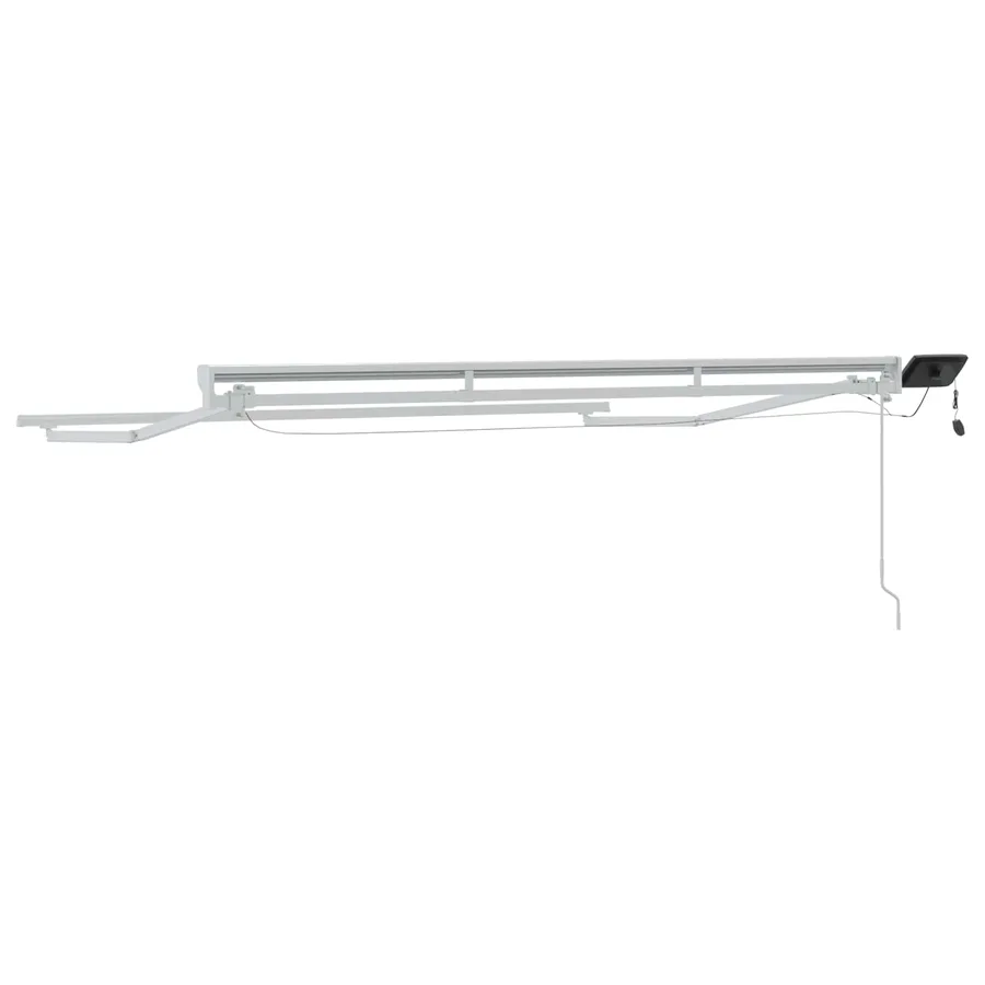 Cadre de store manuel avec LEDs Blanc 3 x 2,5 m Aluminium - 7