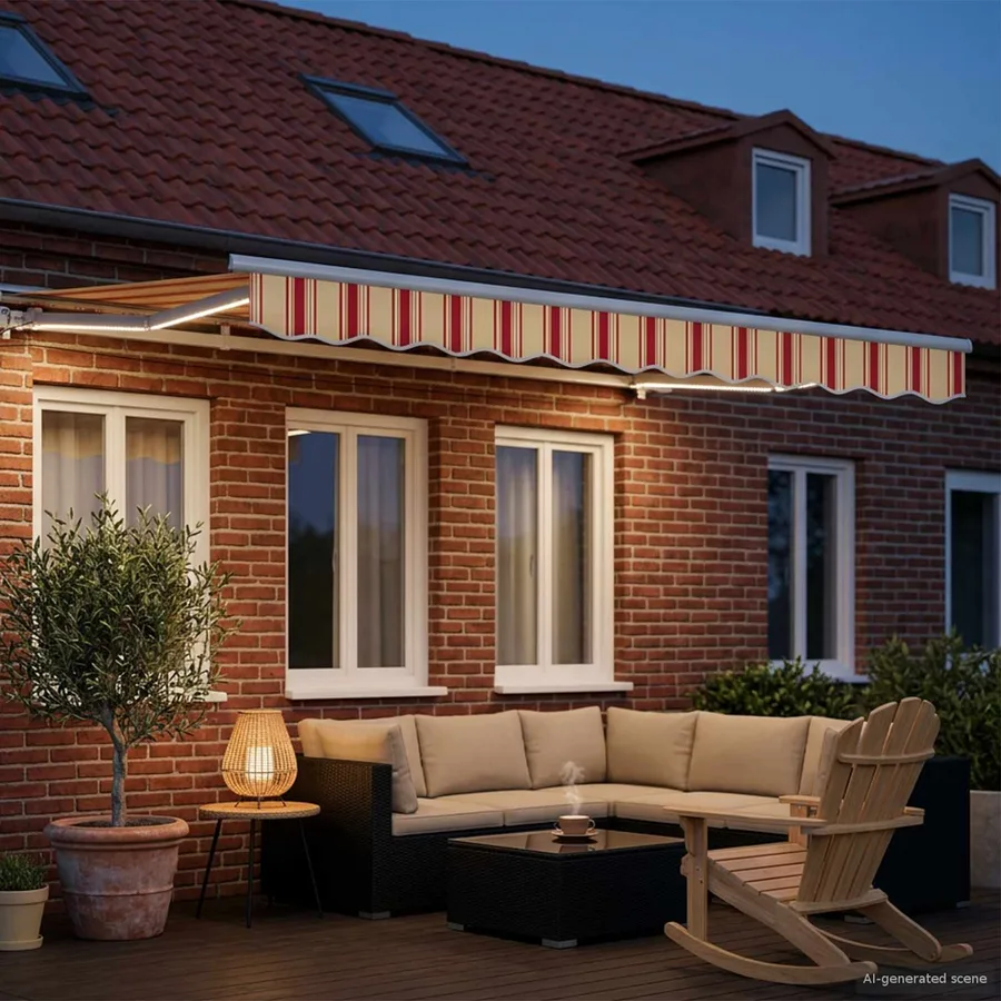 Cadre de store manuel avec LEDs 3 x 2,5 m - 3