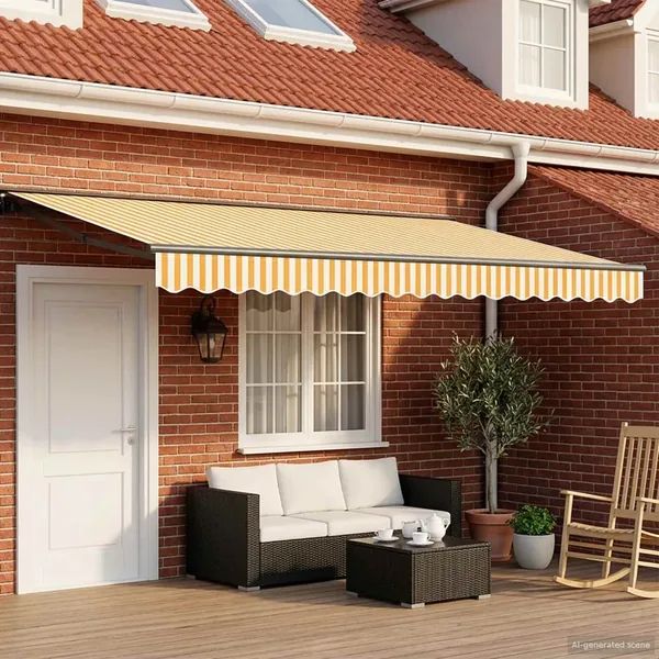 Auvent rétractable électrique 4,5 × 3 m