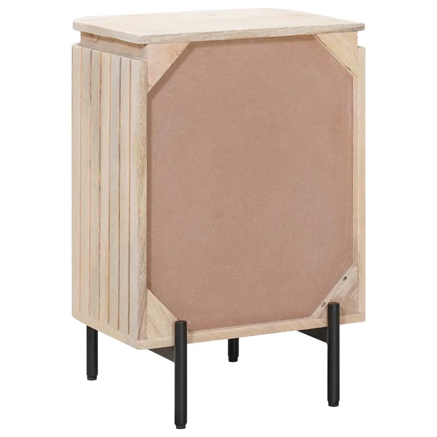 Table de chevet faite main Blanc 40 x 30 x 60 cm - 7