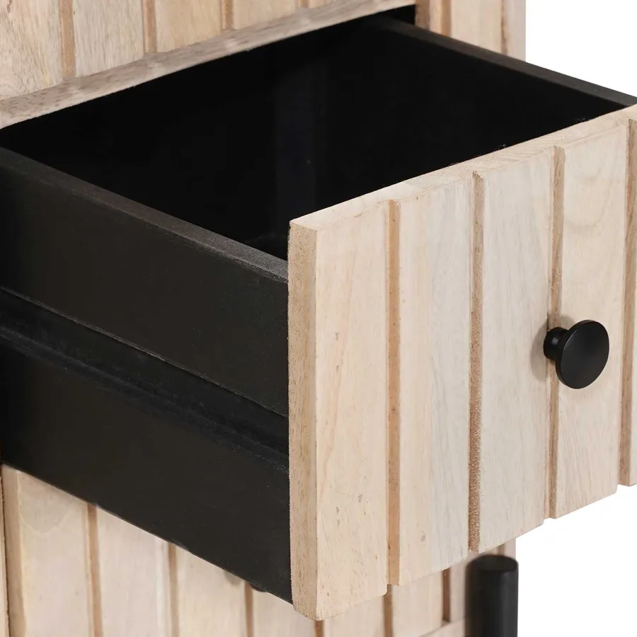 Table de chevet faite main Blanc 40 x 30 x 60 cm - 9