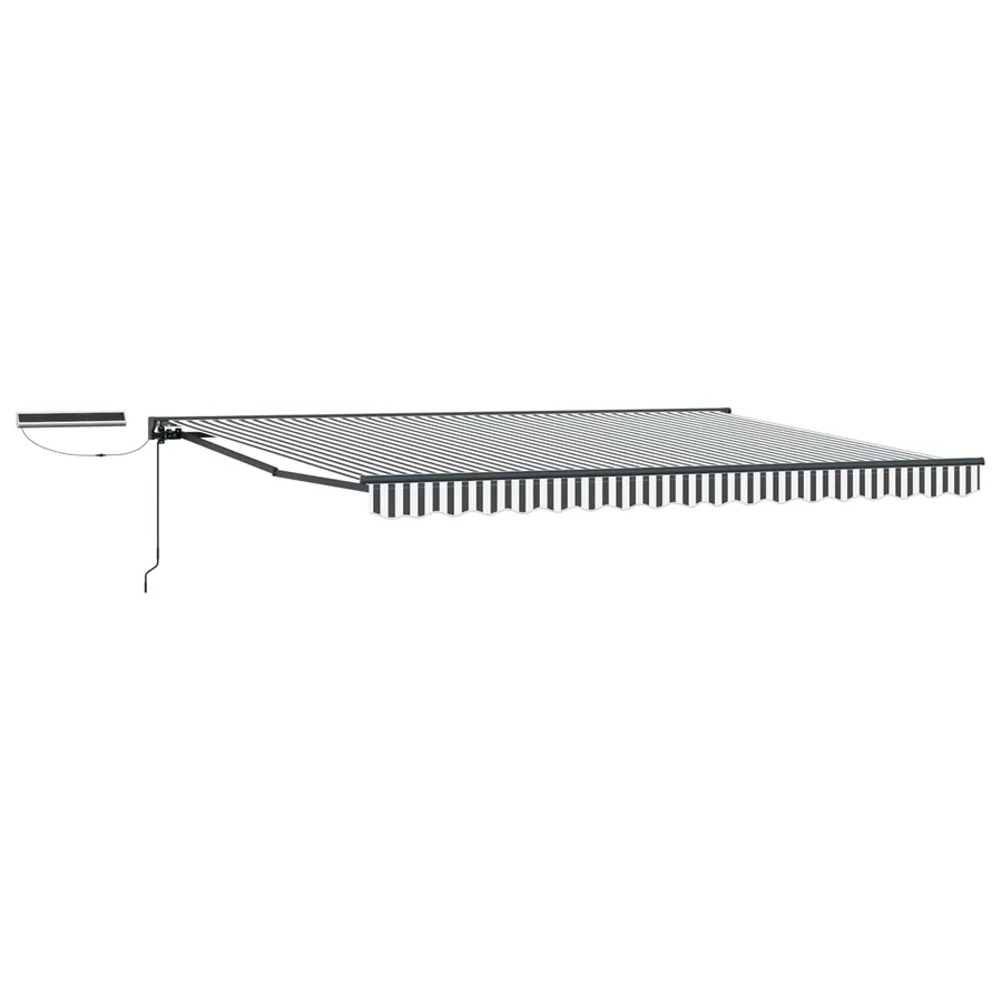Auvent rétractable électrique Anthracite et blanc 4 × 3,5 m - 2