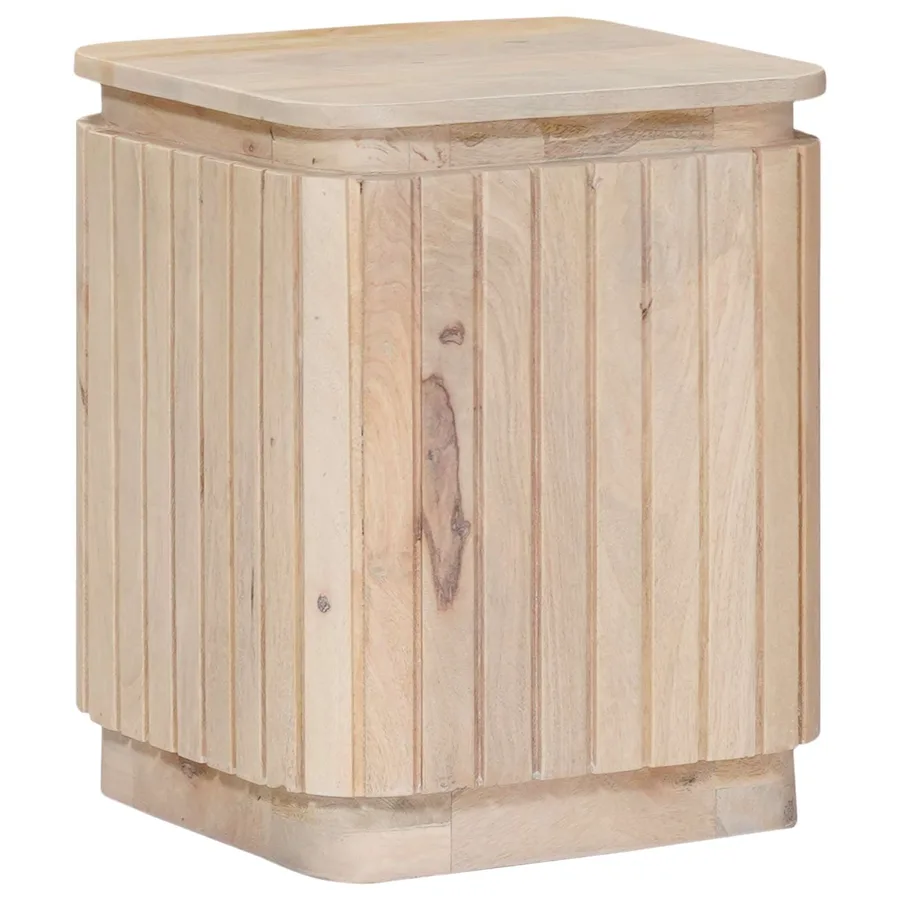 Ensemble de Tables de Chevet Artisanales 2 pcs Blanc - 3