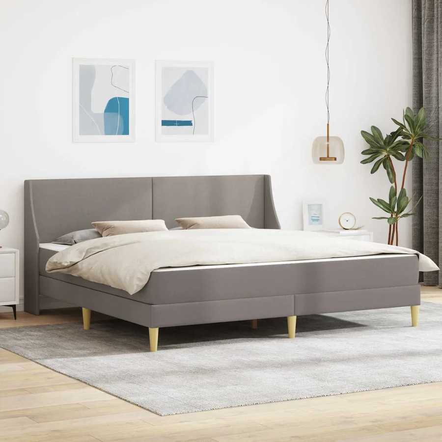 Cadre de lit avec matelas avec tête de lit Polyester