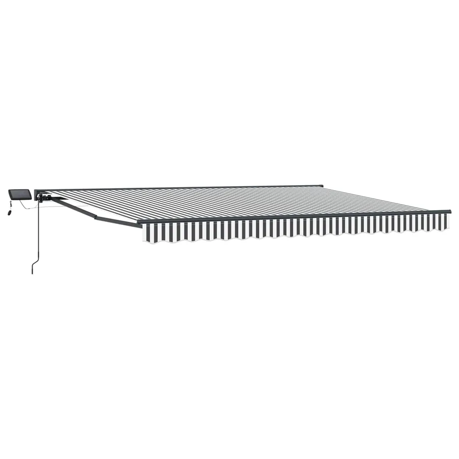 Cadre de store manuel avec LEDs Anthracite et blanc 4 x 2 m - 2
