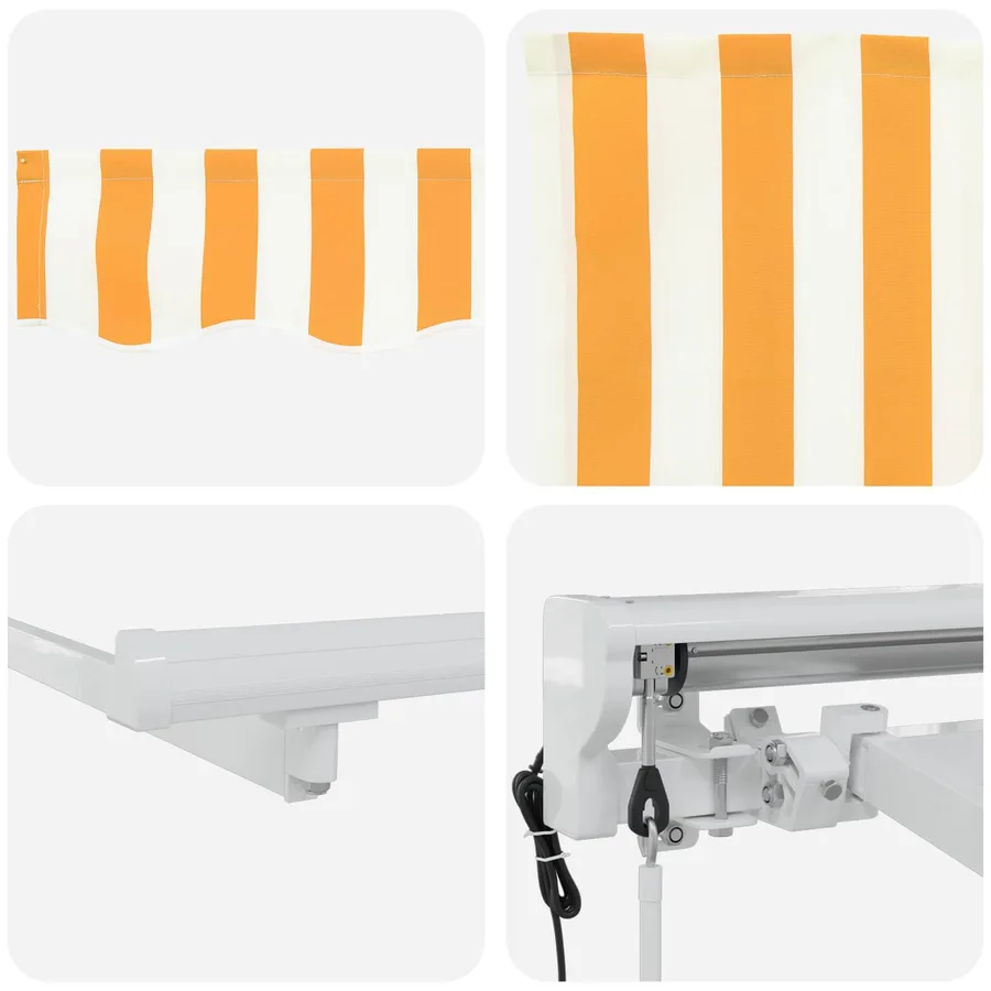 Auvent rétractable électrique Jaune 3 x 2,5 m - 7
