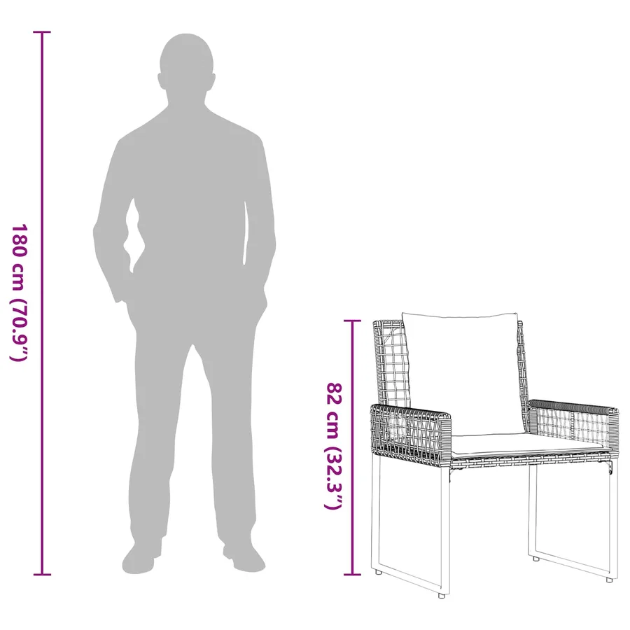 Ensemble de meubles d'extérieur avec coussin acier - 14