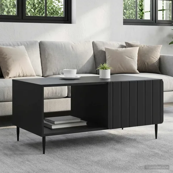 Table basse Noir 90 x 50 x 40 cm Bois d'ingénierie