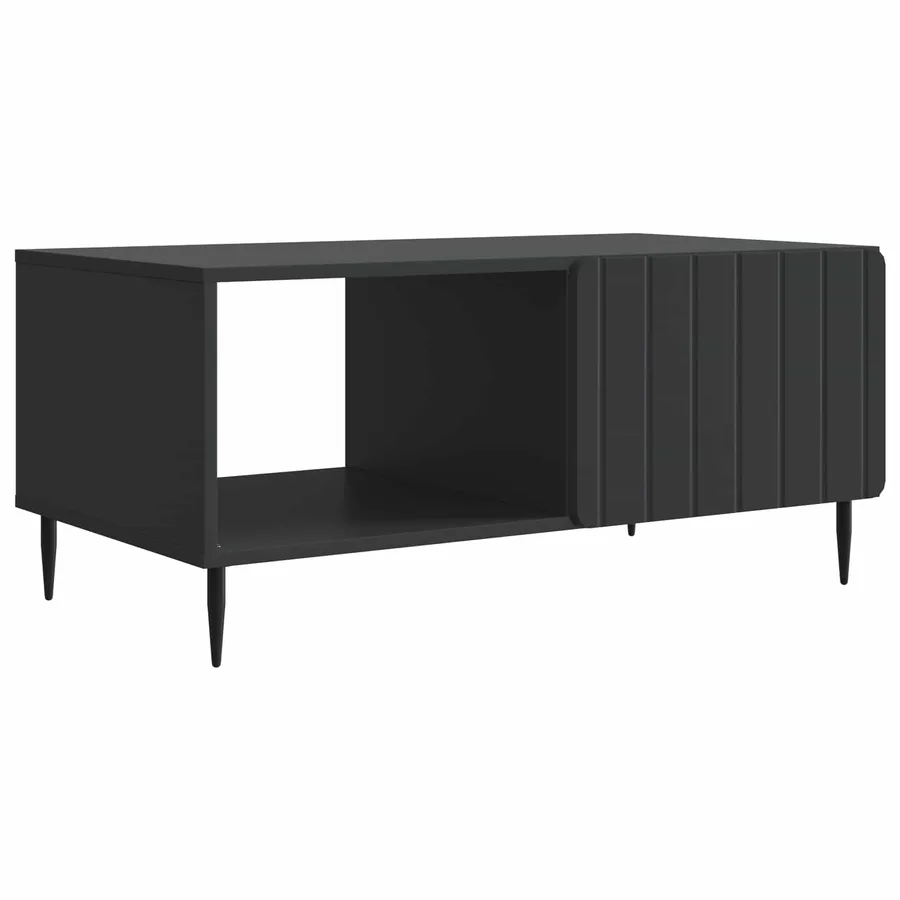 Table basse Noir 90 x 50 x 40 cm Bois d'ingénierie - 2