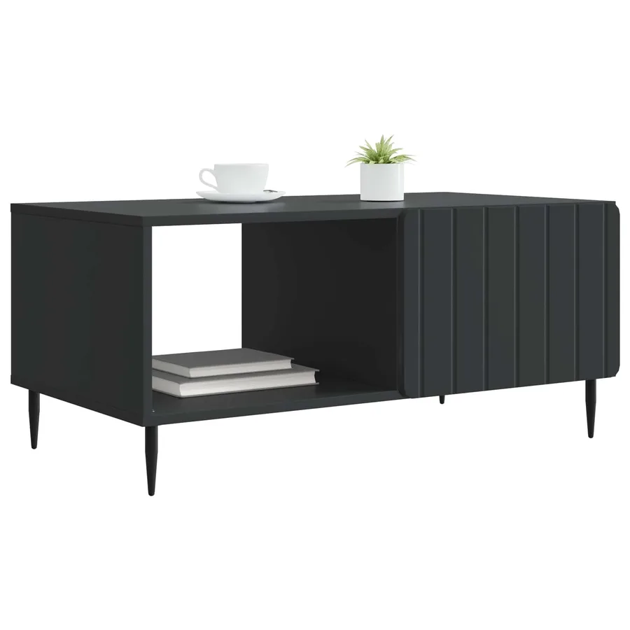 Table basse Noir 90 x 50 x 40 cm Bois d'ingénierie - 3